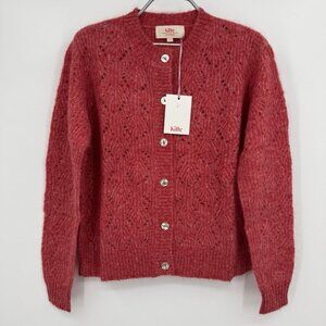 Kilte Collection Brooke Cardigan Sweater Women's Size 1 Red Alpaca-Cashmere-Wool